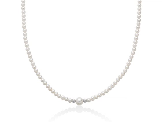 Collana Miluna Donna COLLANE PERLE BOULE E FANTASIA in Oro Perla PCL6748 - PCL6748